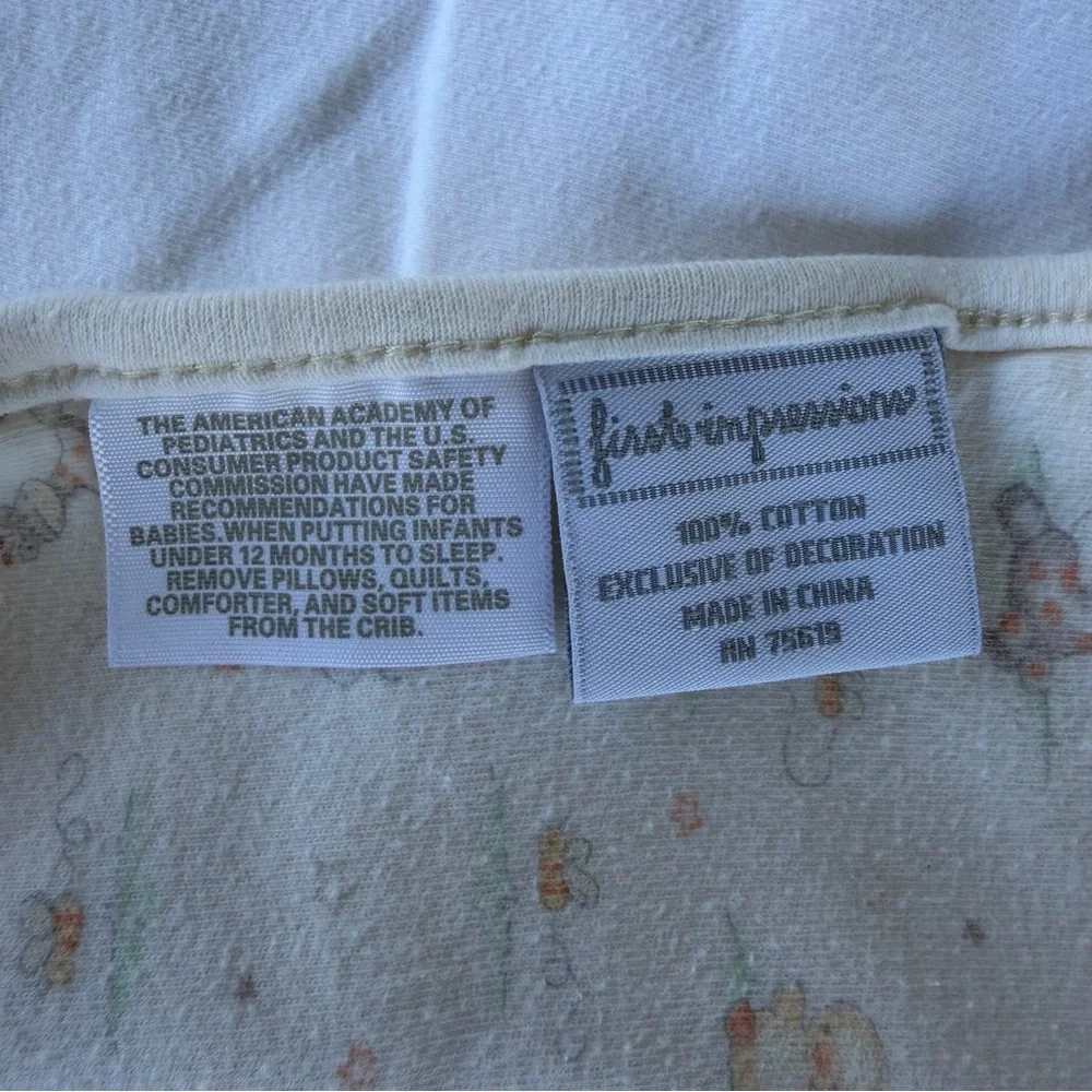 First Impressions Reversible Baby Blanket Lovey Giraffe Duck Yellow White 25x28
